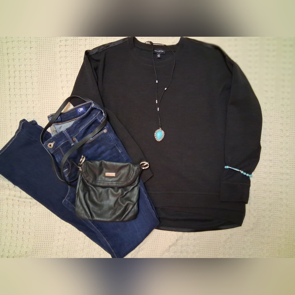 Outfit Bundle, Lucky Jeans, Limited Top,  Miche Bag, Justin Necklace, Bracelet